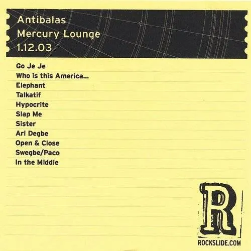 Antibalas - The Mercury Lounge: New York, NY - 1.12.03