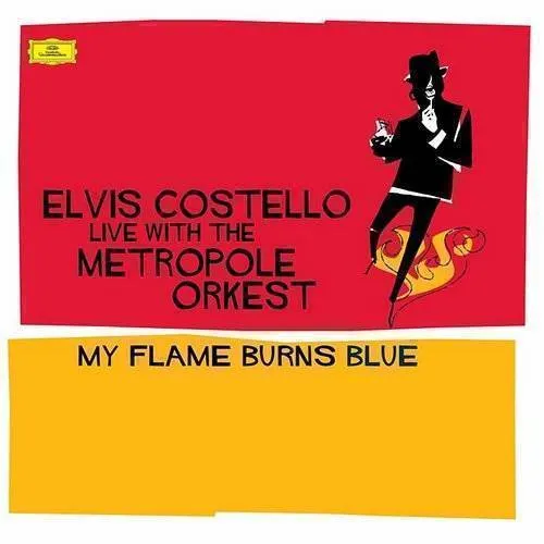 Elvis Costello - My Flame Burns Blue vinyl record cover