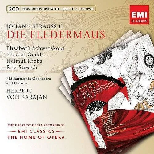 Herbert von Karajan - Die Fledermaus vinyl record cover