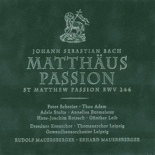 J.S. Bach - St Matthew Passion vinyl record cover