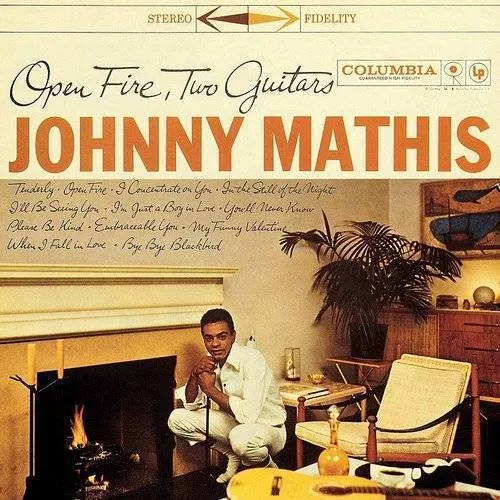 Johnny Mathis - Open Fires Two Guitars vinyl record cover