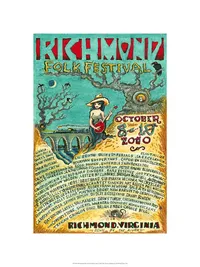  - 2010 Richmond Folk Festival L  imited Edition Gicle Print