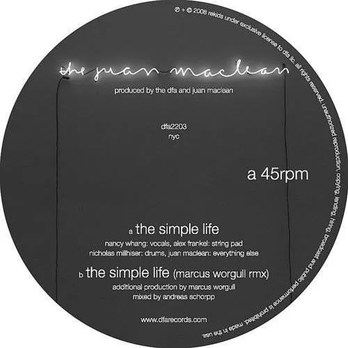 Juan Maclean - Simple Life vinyl record cover