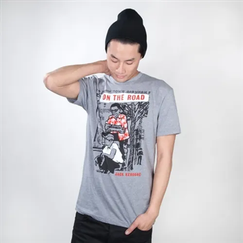 Out Of Print Tees - ON THE ROAD GREY TEE