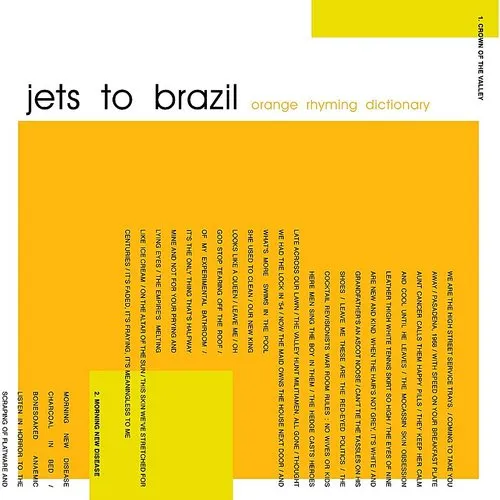 Jets To Brazil - Orange Rhyming Dictionary vinyl record cover