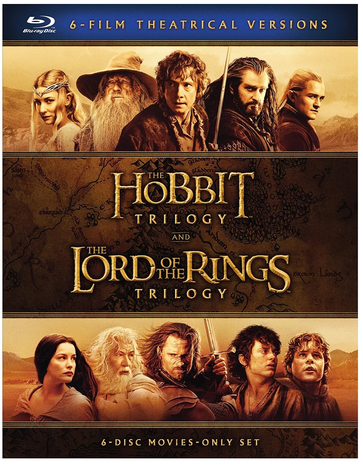 The Hobbit Trilogy / The Lord of the Rings Trilogy: 6-Film Theatrical Versions