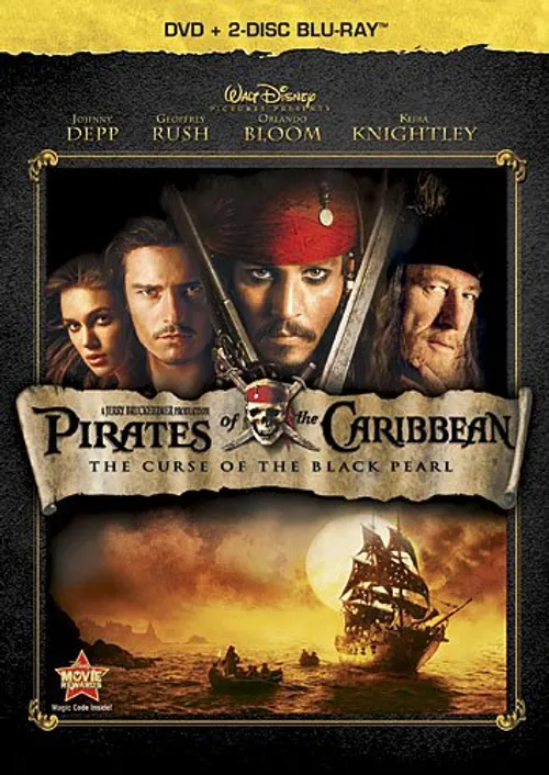 Pirates Of The Caribbean [Movie] - Pirates of Caribbean: Curse of Black Pearl [2 Disc Blu-ray / DVD Combo in DVD Packaging]