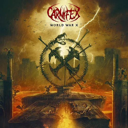 Carnifex - World War X (Orange/Black Splatter) vinyl record cover