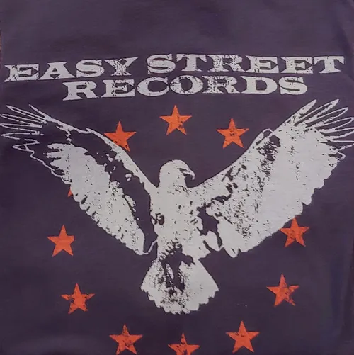 Easy Street Records - Easy Street Navy Blue Eagle American Apparel T-Shirt [Men's] [L]