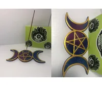  - Pentagram & Moon Incense Burner