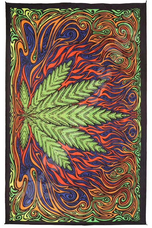 HOT LEAF  - 3D GIANT 60X90 HOT LEAF TAPESTRIE 
