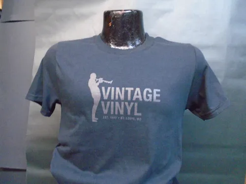 Vintage Vinyl - Vintage Vinyl Classic T-Shirt Black w/Black Print [L]