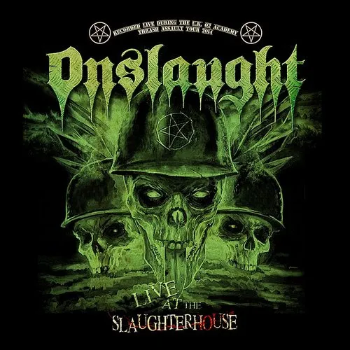 Onslaught - Live At The Slaughterhouse vinyl record cover