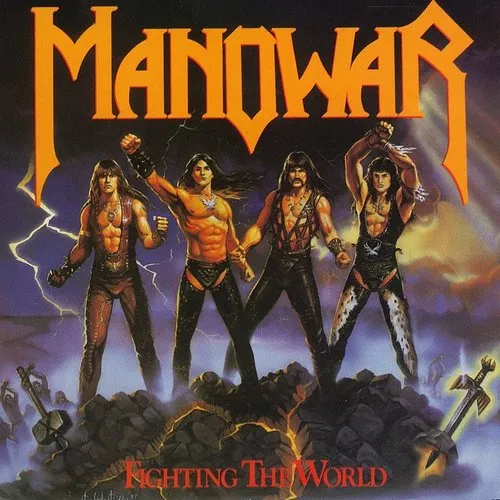 Manowar - Fighting The World (Uk) vinyl record cover