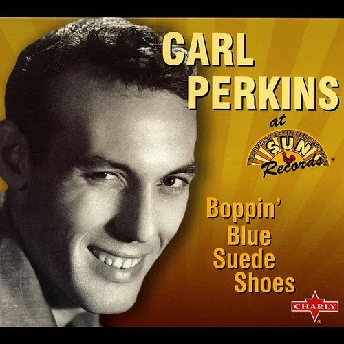 Carl Perkins - Boppin' Blue Suede Shoes vinyl record cover