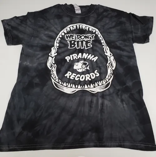 Piranha Records - Black Swirl We Don't Bite Logo Shirt [Large]