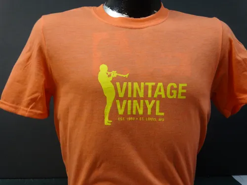 Vintage Vinyl - Vintage Vinyl Classic T-Shirt Heather Orange w/Yellow Print [L]