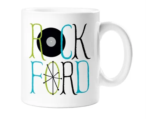  - Rockford Ceramic Coffee Mug (stacked w/record)
