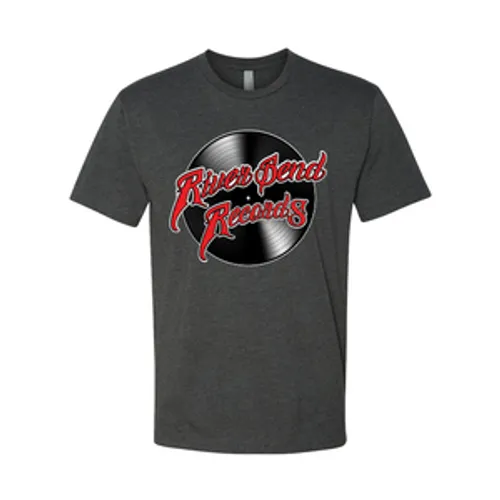 Riverbend Records - Charcoal River Bend Records Logo T-Shirt [(#1) Small (S)]