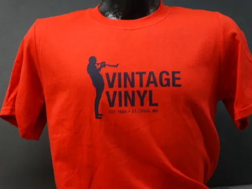 Vintage Vinyl - Vintage Vinyl Classic T-Shirt Red w/Navy Print [L]