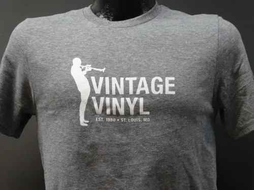 Vintage Vinyl - Vintage Vinyl Classic T-Shirt Gray w/White Print [L]