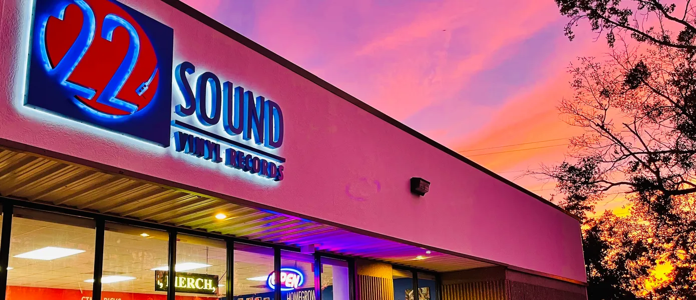 Sunset over the store Picture