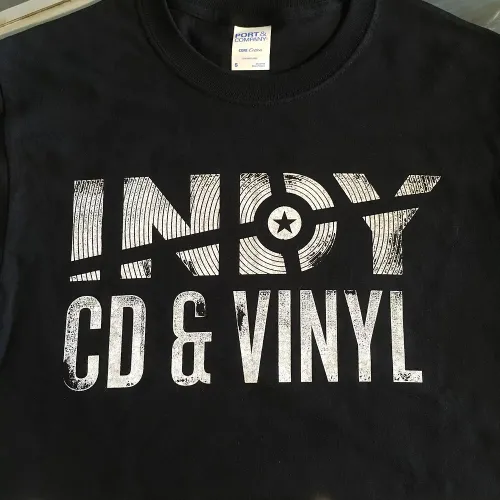 Indy CD &amp; Vinyl - Block Logo T-Shirt [L]