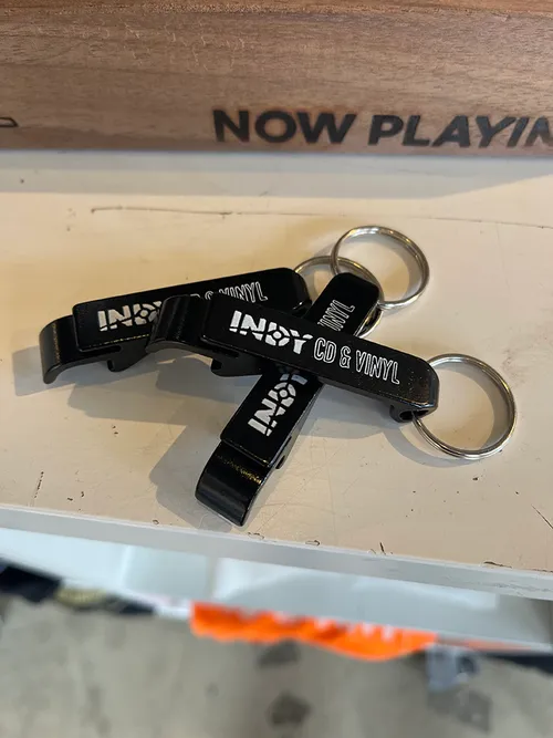 Indy CD &amp; Vinyl - Logo Bottle Opener Keychain