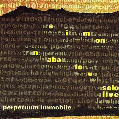 Perpetuum Immobile: Solo Piano Live