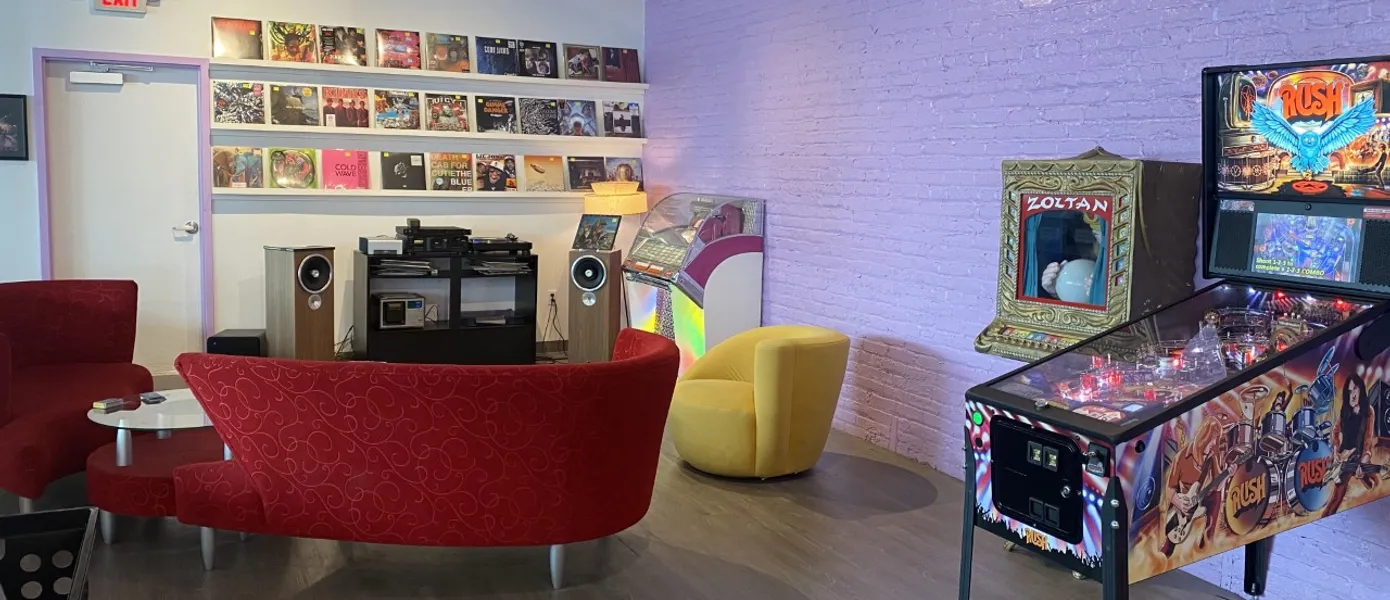 Hub City Vinyl Record Store Lounge Area