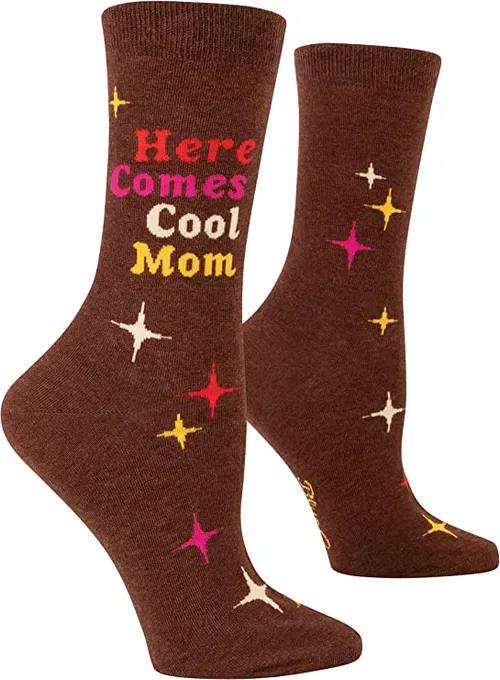  - Here Comes Cool Mom Crew Socks