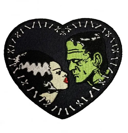 Rock Rebel - Bride & Frank Stitch Heart Patch