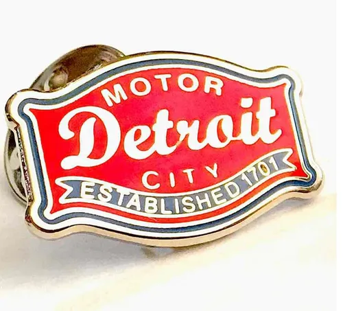 Detroit - Enamel Pin - Detroit Buckle