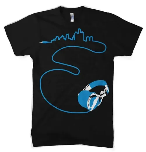 Detroit - Mens Detroit Headphones T-shirt [M]