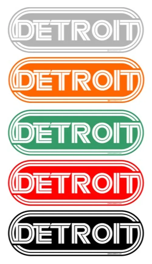 Detroit - Sticker - Detroit Wrap [Red]