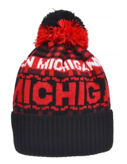 Detroit - Michigan Plaid Pom Hat