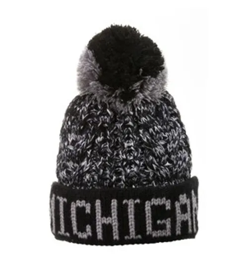 Detroit - Michigan Black/Gray Pom Hat