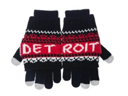 Detroit - Detroit Black/Red 2 in 1 Gloves