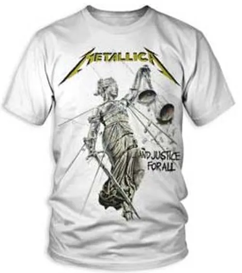 Metallica - Metallica Justice White T-shirt [2XL] 