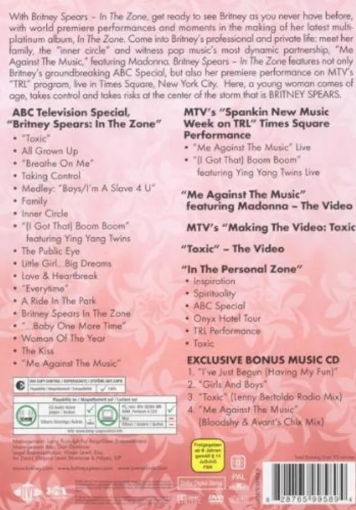Britney Spears in der Zone CD