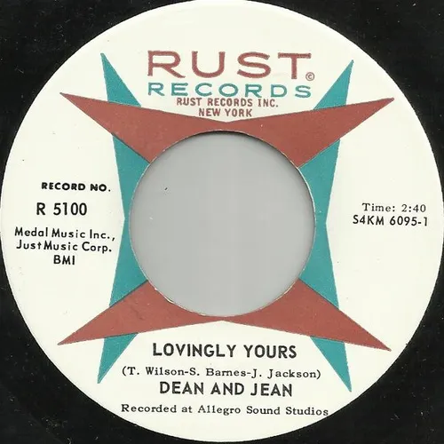 Dean And Jean - Lovingly Yours / Goddess Of Love