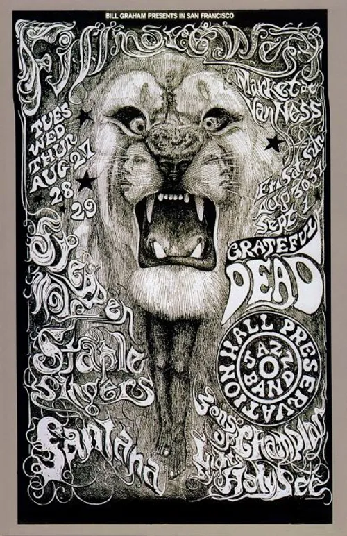 Grateful Dead - Grateful Dead + Santana San Francisco Poster 11x17