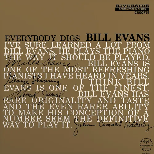 Bill Evans - Everybody Digs Bill Evans vinyl record cover