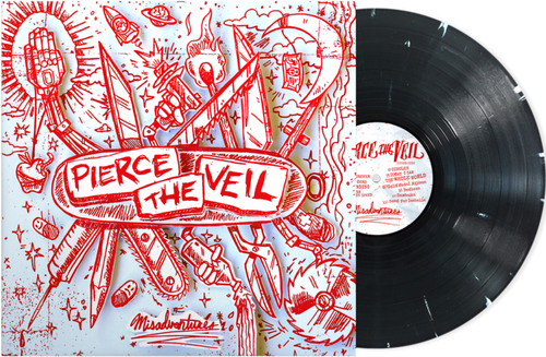 Pierce The Veil - Misadventures [Black w/ White Splatter