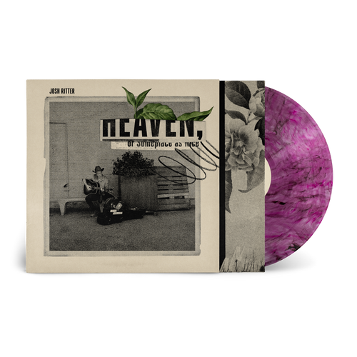 Josh Ritter - Heaven, or Someplace as Nice Indie Exclusive Transparent Strawberry with Black Swirl vinyl