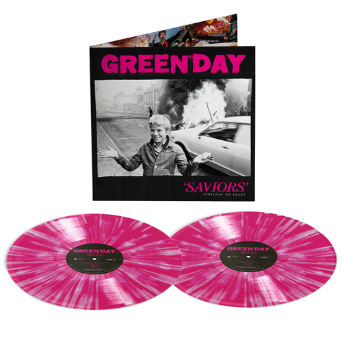 Green Day - Saviors - (Edition de luxe) [Hot Pink with White Splatter 2LP]