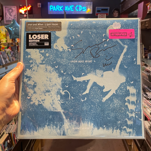 Iron &amp; Wine - Light Verse [Park Ave SIGNED Exclusive LOSER Edition Clear w/ Blue Swirl LP]