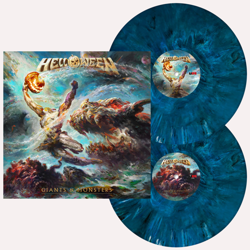 Helloween - GIANTS &amp; MONSTERS [Deep Ocean Blue Marbled 2LP, Pumpkin Etching on D-Side, 12-page booklet]