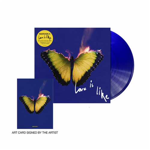 Maroon 5 - Love Is Like Indie Blue with Signed Art Card