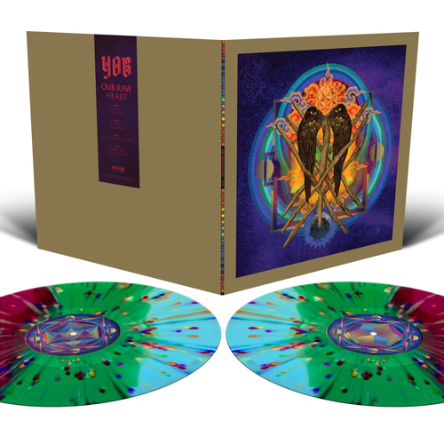 Yob - Our Raw Heart [Deep Purple, Kelly Green and Electric Blue Striped with Rainbow Splatter]